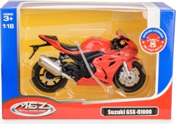 Modello di moto 1:18 Suzuki GSX‑R1000 rosso