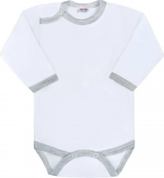 Body da allattamento a maniche lunghe con bordo grigio NEW BABY, taglia 80