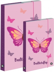 Set di scatole per quaderni A4 e A5 con motivo di farfalla