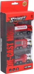 Set di camioncini dei pompieri 3 pz 8,5 cm
