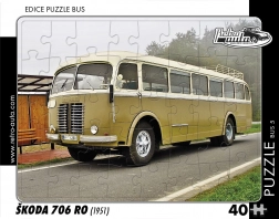 Puzzle autobus retrò Škoda 706 RO 40 pezzi