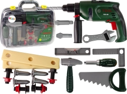 Set di attrezzi divertente per bambini con trapano a batteria e martello