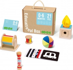 XXL Montessori box educativo 6in1 per bambini 0-6 mesi