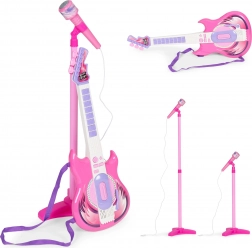 Set di chitarra elettrica e microfono per bambini con supporto regolabile