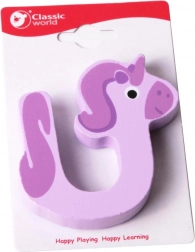 Classic World lettera in legno U