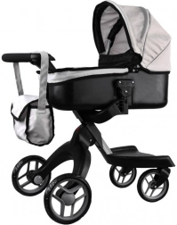 Passeggino moderno profondo per bambole – Beige