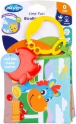 playgro libricino da appendere al passeggino con massaggiagengive