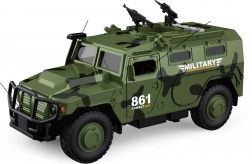 Auto militare con effetti luminosi e sonori 25,5 cm