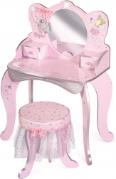 Tavolino da toletta in legno con sgabello Magic Maria