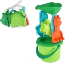 Set di sabbia in plastica con secchiello e mulino per bambini