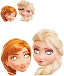 Maschera di carta di Carnevale Frozen – set da 6 pz