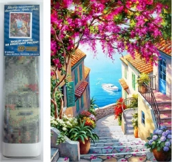 Pittura diamantata Scale sul mare 30 × 40 cm