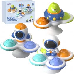 woopie baby spinner pop-it cosmico – giocattolo sensoriale, 3 pz intercambiabili