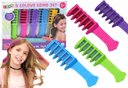 Set per colorare i capelli Pettini con gessetti 5 pz colorati