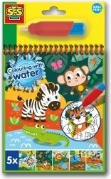 Pittura ad acqua – safari, libro da colorare per bambini