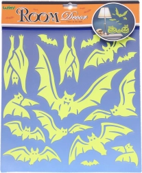 Adesivi luminosi da parete Pipistrelli Halloween 38 × 31 cm