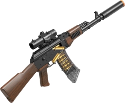 Fucile AK-47 con cartucce e proiettili in gommapiuma 91 cm