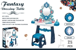 Tavolino cosmetico interattivo per bambini con luci e accessori