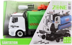 Camion per la raccolta dei rifiuti avvitabile con batterie e inerzia