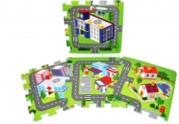 Morbidi blocchi in schiuma – città, 9 pezzi (32 × 32 cm)