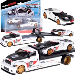 Set in metallo Maisto carro attrezzi con FORD GT Heritage 2021 1:64