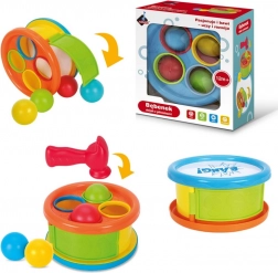 tamburo con palline – percussione a tamburo per bambini