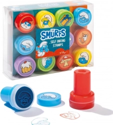 Timbri autoinchiostranti dei Puffi, set da 12 pezzi