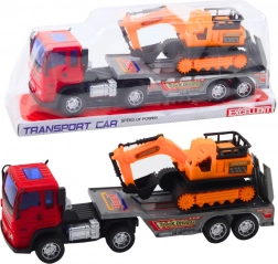 Set camion con semirimorchio ed escavatore cingolato