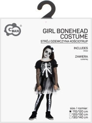 Costume da scheletro per bambina 110–120 cm
