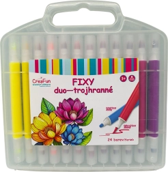 CreaFun pennarelli Duo triangolari, 24 colori