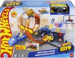 Hot Wheels City super stazione di polizia con loop