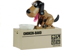 Salvadanaio cane marrone