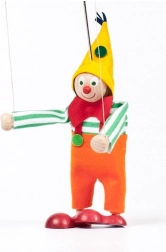 Burattino in legno Giullare Jarmil 12 cm