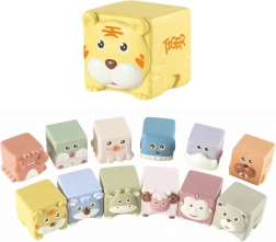 Set di morbidi cubi sensoriali con animali, 12 pezzi
