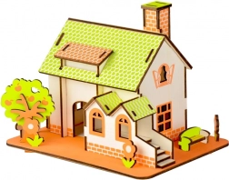 Woodcraft puzzle 3D in legno casa verde