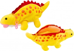 Astuccio e nascondiglio dinosauro di peluche giallo