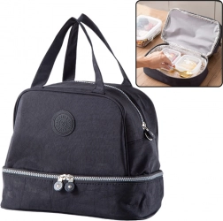 Borsa Termica Isolante con Tracolla Regolabile Nera 27cm