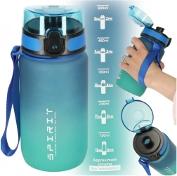 Borraccia sportiva con beccuccio 600ml azzurro-verde