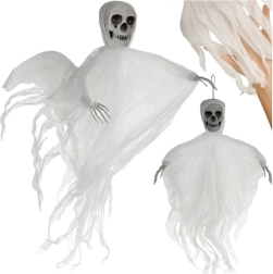 Scheletro bianco sospeso RUHHY 70 cm – decorazione per Halloween