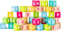 Blocchi colorati con lettere e numeri