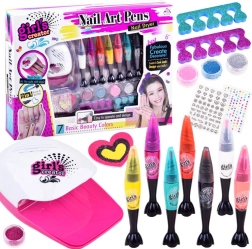 Kit per nail art per ragazze con asciugaunghie GIRL'S CREATOR