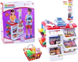 Supermercato per bambini con cassa e scanner