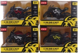 Moto in metallo con movimento a retrocarica