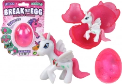 Uovo magico incrinante Unicorno rosa 6 cm
