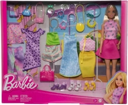 Bambola Barbie con outfit alla moda e accessori – set mix & match
