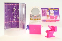 Bagno Glorie – box doccia con lavabo e toilette per bambole