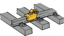 Fermate ferroviarie gialle ROCO, set da 12 pezzi