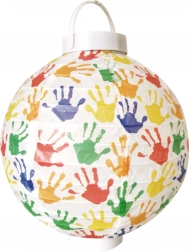 Lampione di carta 20 cm a batterie