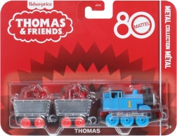 Tommaso e amici 80º anniversario – locomotiva in metallo con 2 vagoni