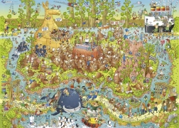 Puzzle HEYE Zoo Pazza: Esposizione Australiana 1000 Pezzi